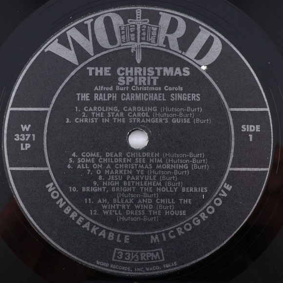 Ralph Carmichael, Christmas Spirit/Alfred Burt Christmas Carols LP Record W3371 - Picture 7 of 15